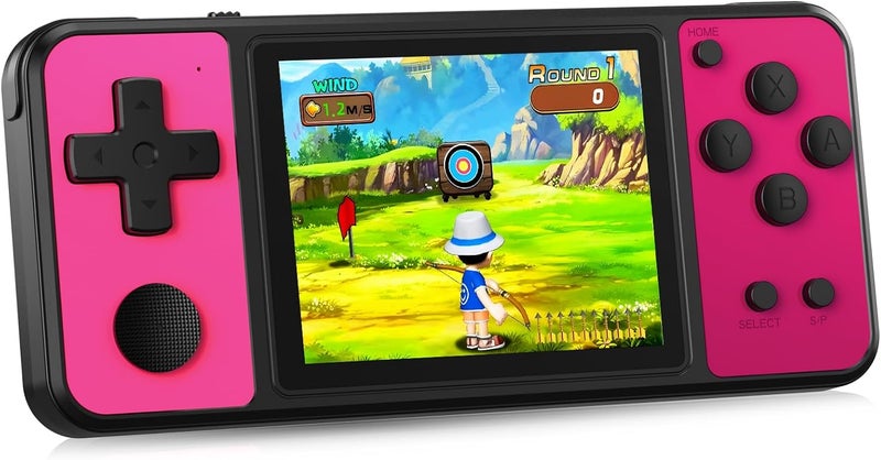 BEICO 32 Bit Kids Handheld Games Preloaded 139 Video Games,Portable Electronic Toys with 3.0" IPS Screen Rechargeable Battery,Gaming System Birthday Gifts for Boys Girls Ages 4-12 (Rose-Red) - Image 1